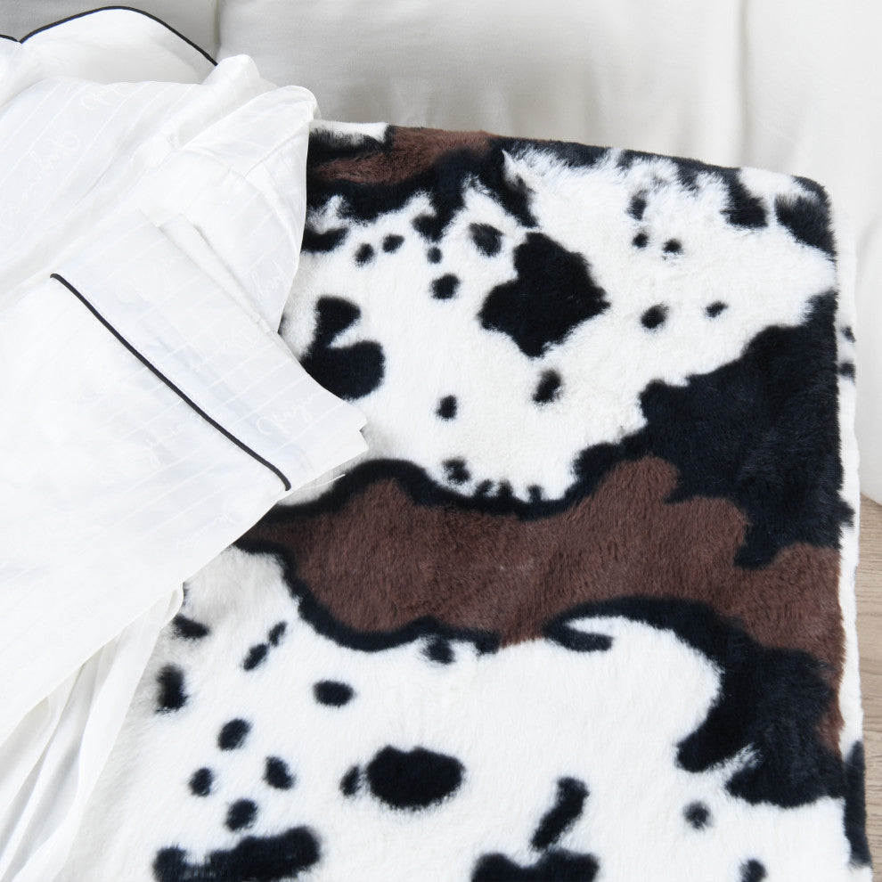 Cows Flowers Rectangle Ottoman, Cows Flowers, 46x16x17