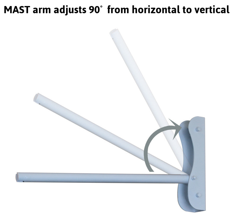 MAST Plug-In Wall Mount Pendant, 1 Light White Cord/Arm, Textured Oatmeal Shade