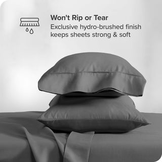 Bare Home 1800 Microfiber Sheet Set, Gray, King