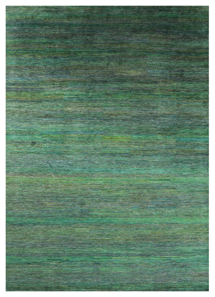 9' 10" X 13' 10" Super Savannah Gabbeh Wool and Silk Hand Knotted Rug Q6112