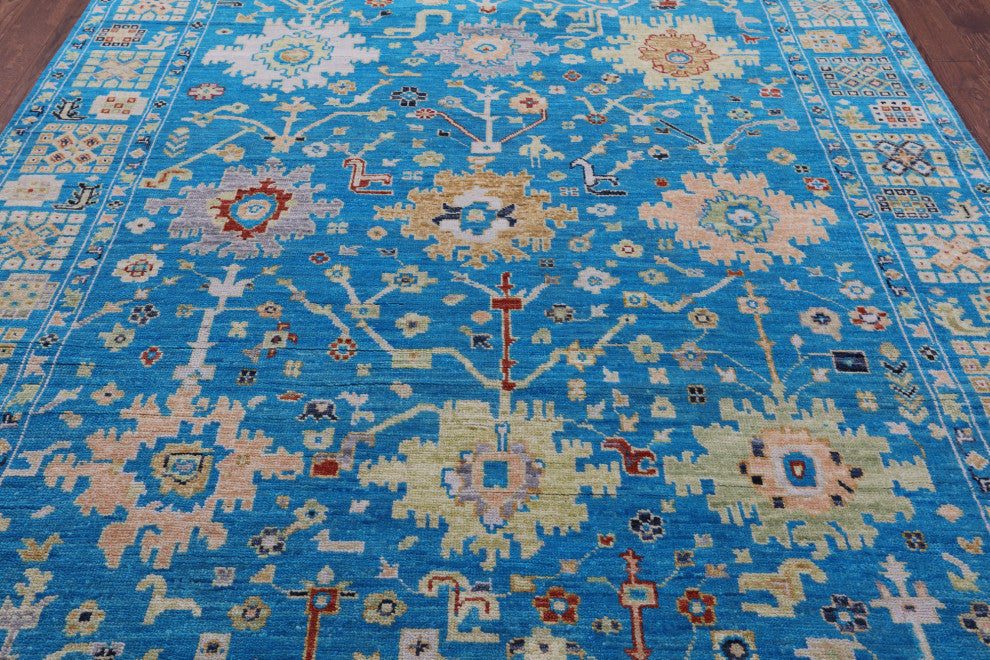 8' 1" X 10' 2" Turkish Oushak Hand Knotted Wool Rug - Q15642