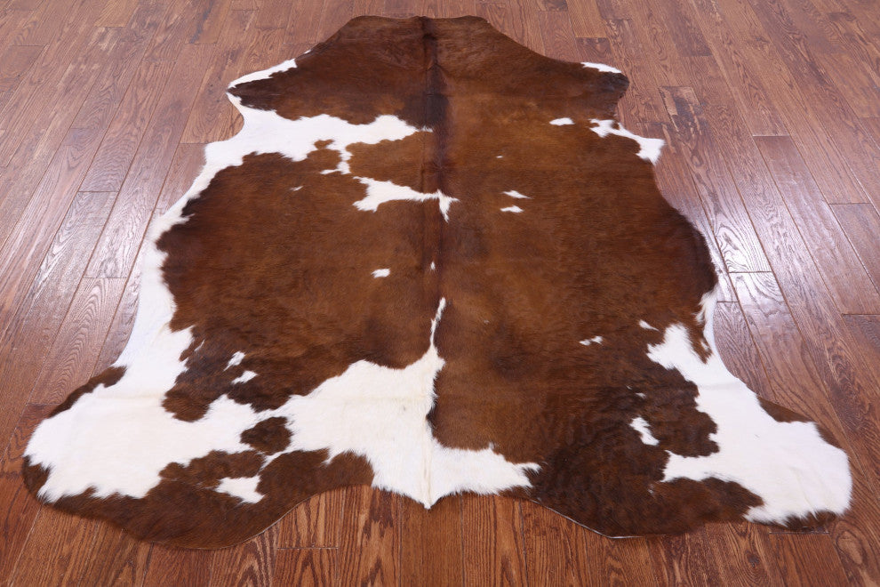 7' 0" X 6' 1" Organic Natural Hair-On Cowhide Area Rug C1631