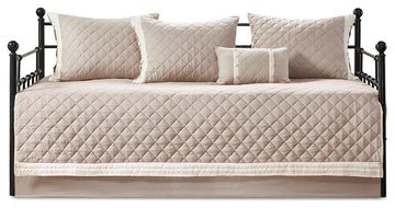 Madison Park Breanna 6 Piece Cotton Daybed Cover Set, Khaki