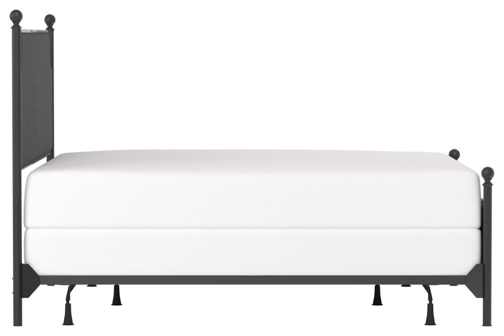 McArthur Metal and Upholstered Bed, Black, King