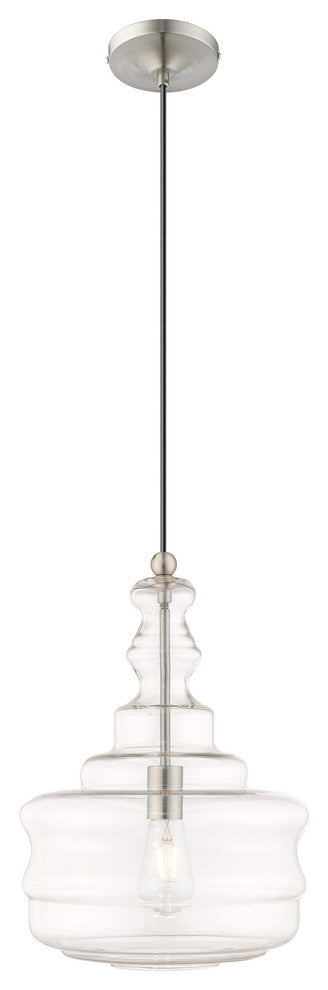 Livex Lighting Brushed Nickel 1-Light Mini Pendant