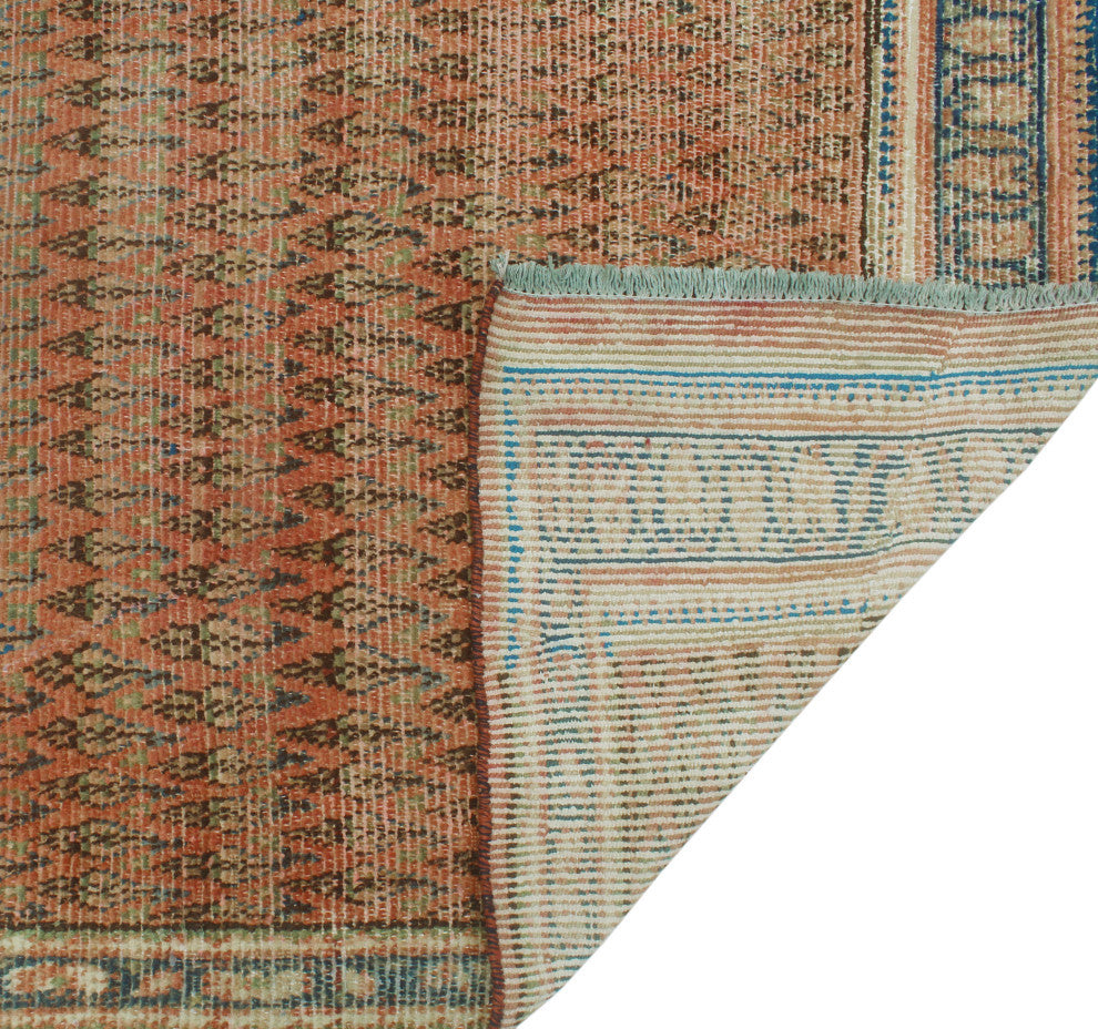 Semi-Antique Ilker Rust/Blue Runner, 3'4x9'7