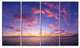 "Composition of Nature Beautiful Seascape" Landscape Wall Art, 4 Panels, 48"x28"