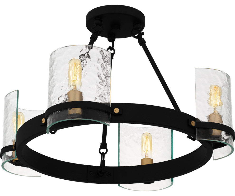 Quoizel GLC1720 Gloucester 4 Light 20"W Semi-Flush Ceiling - Matte Black