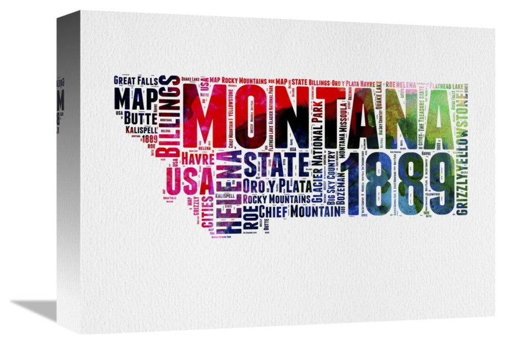 "Montana Word Cloud 2" Fine Art Print