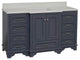 Nantucket 60" Bath Vanity, Marine Gray, Quartz, Single Vanity