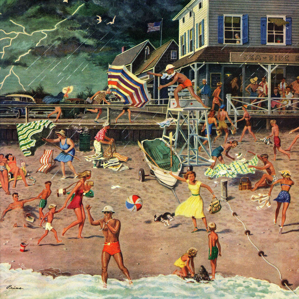 "Thunderstorm at the Shore" Print on Canvas by Ben Kimberly Prins