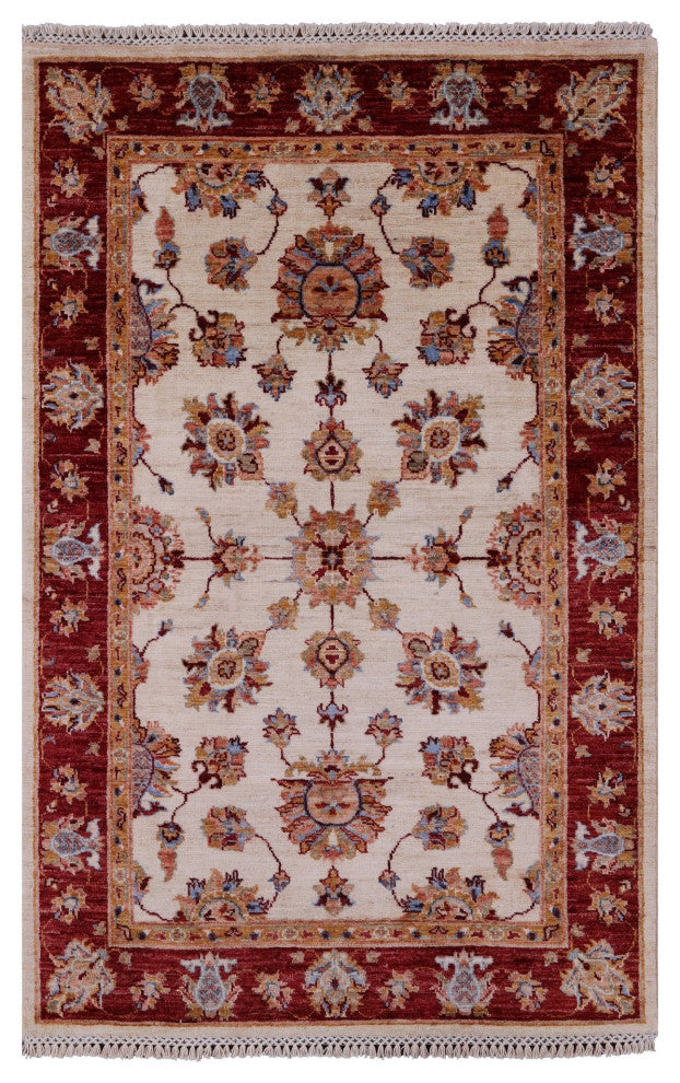 Hand Knotted Persian Tabriz Wool Rug 3' 4" X 5' 2" - Q12788