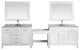 Two London 48" Single Sink Vanity Set With Make-Up Table, White