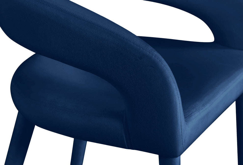 Destiny Counter Stool, Navy, Velvet