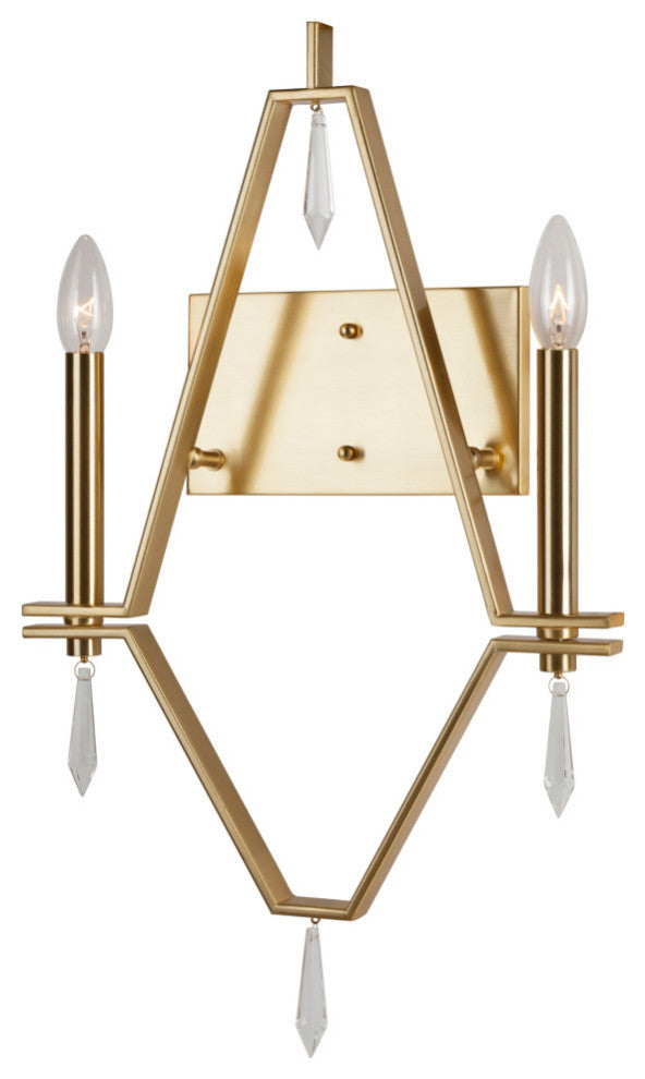 2-Light ADA Wall Sconce, Soft Gold