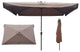 10x7' Outdoor Patio Market Umbrella With Push Button Tilt and Crank, Chocolate
