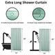 Extra Long Shower Curtain Liner Plastic 71W x 79H, Almond Green