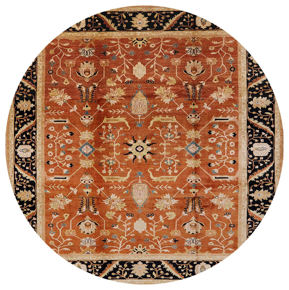 Ahgly Company Indoor Round Mid-Century Modern Area Rugs, 6' Round