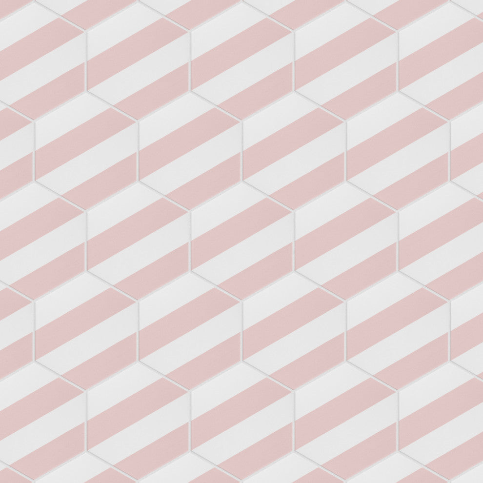 Porto Capri Hex Rose Porcelain Floor and Wall Tile