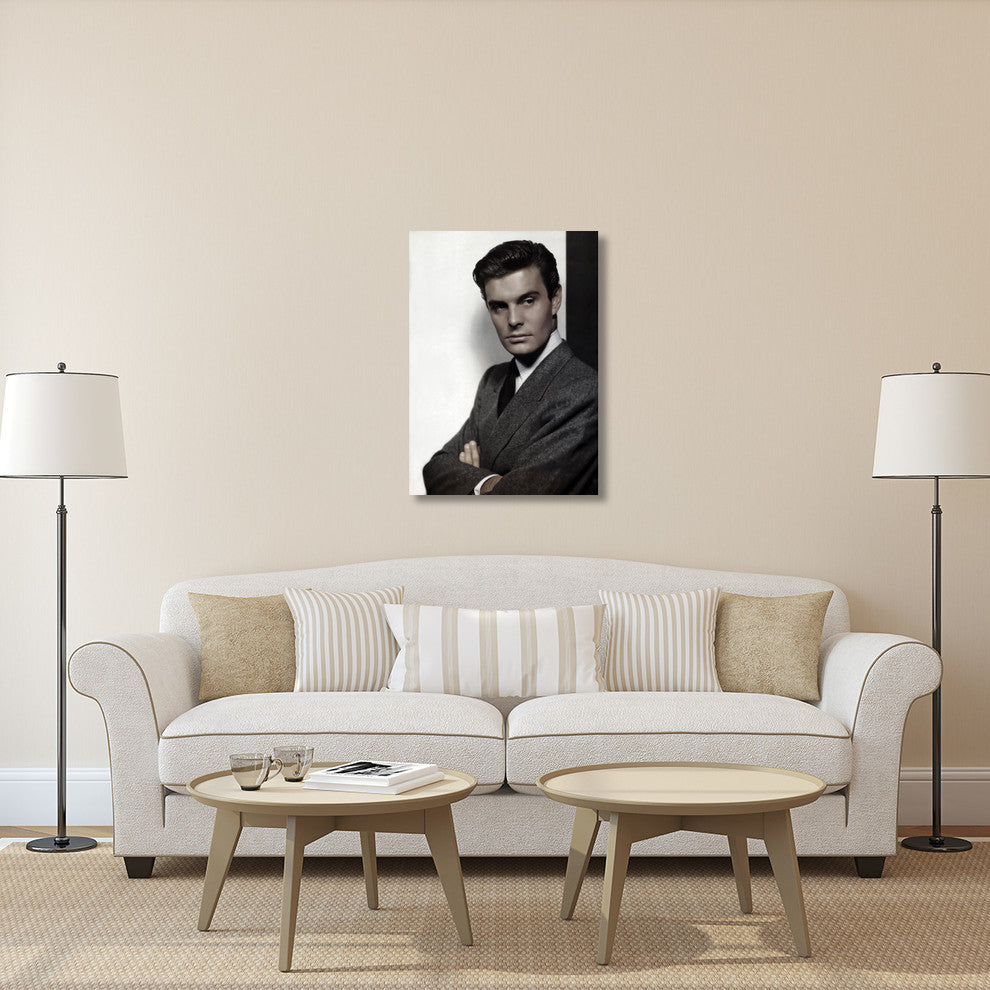 "Louis Jourdan" Stretched Canvas Giclee by Hollywood Photo Archive, 29x40"