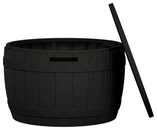 vidaXL Outdoor Storage Box Patio Furniture Storage Trunk Black Polypropylene