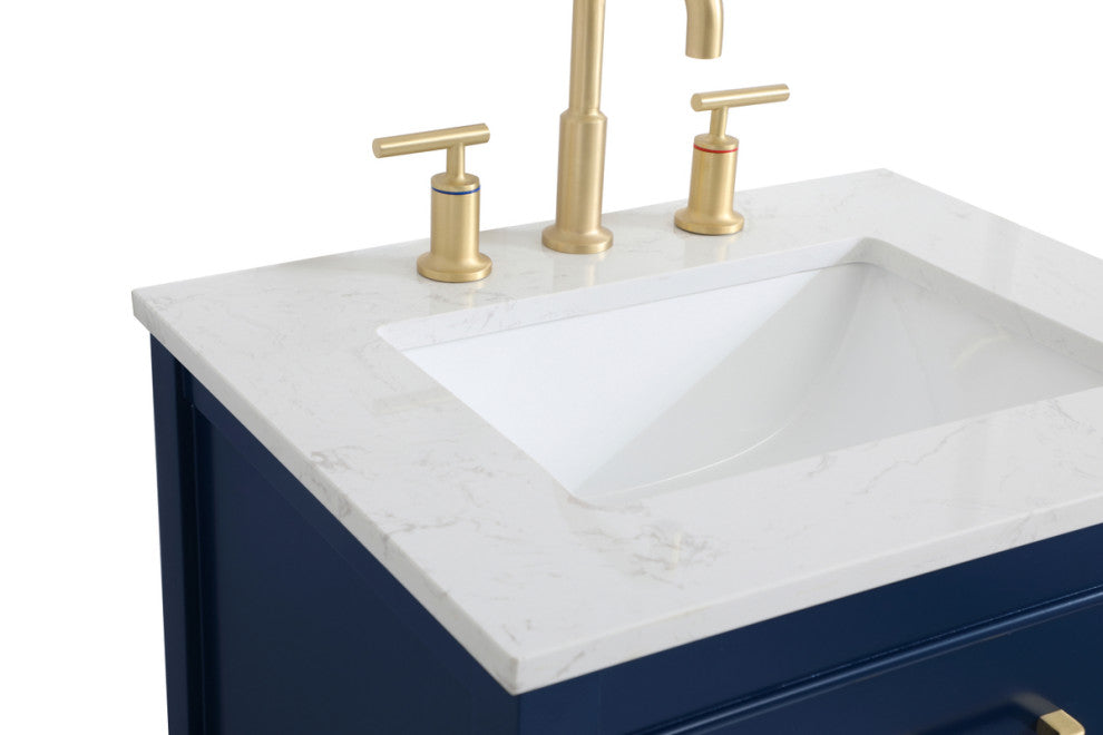 Home Living 24" Single Bathroom Vanity, Blue