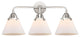 Large Cone Bath Vanity Light, Polished Chrome, Matte White, Matte White