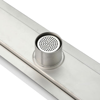 Kube Linear Drain With Pixel Grate, 48''
