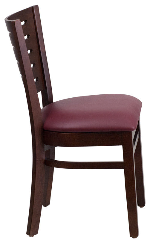 Wooden Restaurant Chair, Burgundy