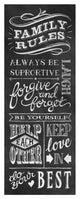 "Family Rules I" Digital Paper Print by Mary Urban, 19"x46"
