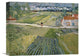 "Landscape With Carriage and Train" Canvas Giclee by Vincent Van Gogh, 16"x13"