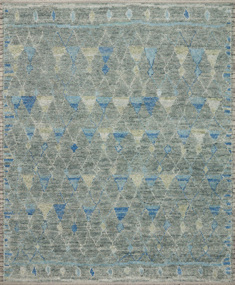 Loloi Anissa Blue / Sage 18" x 18" Sample Rug