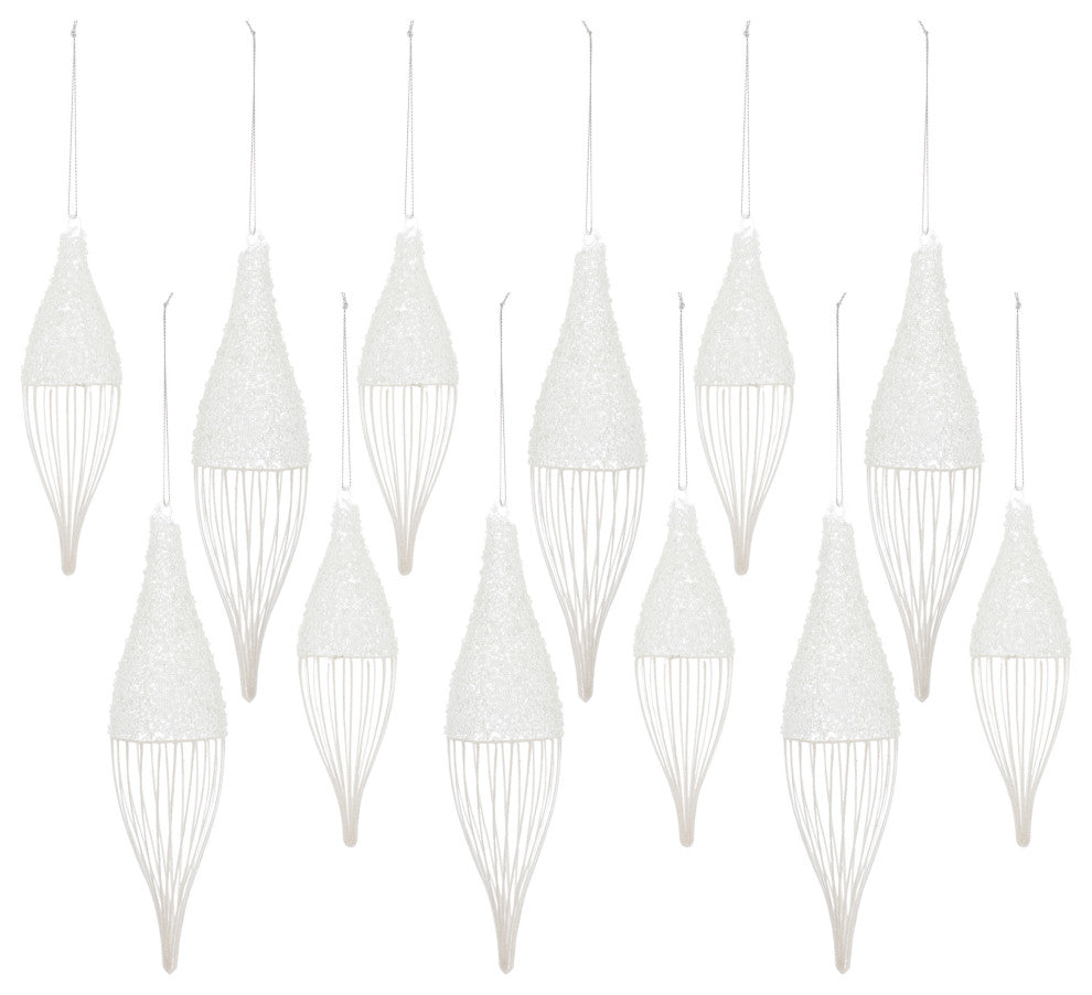 Glass Drop Ornament, 12-Piece Set