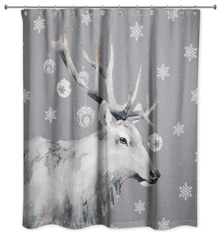 Christmas Reindeer 71x74 Shower Curtain