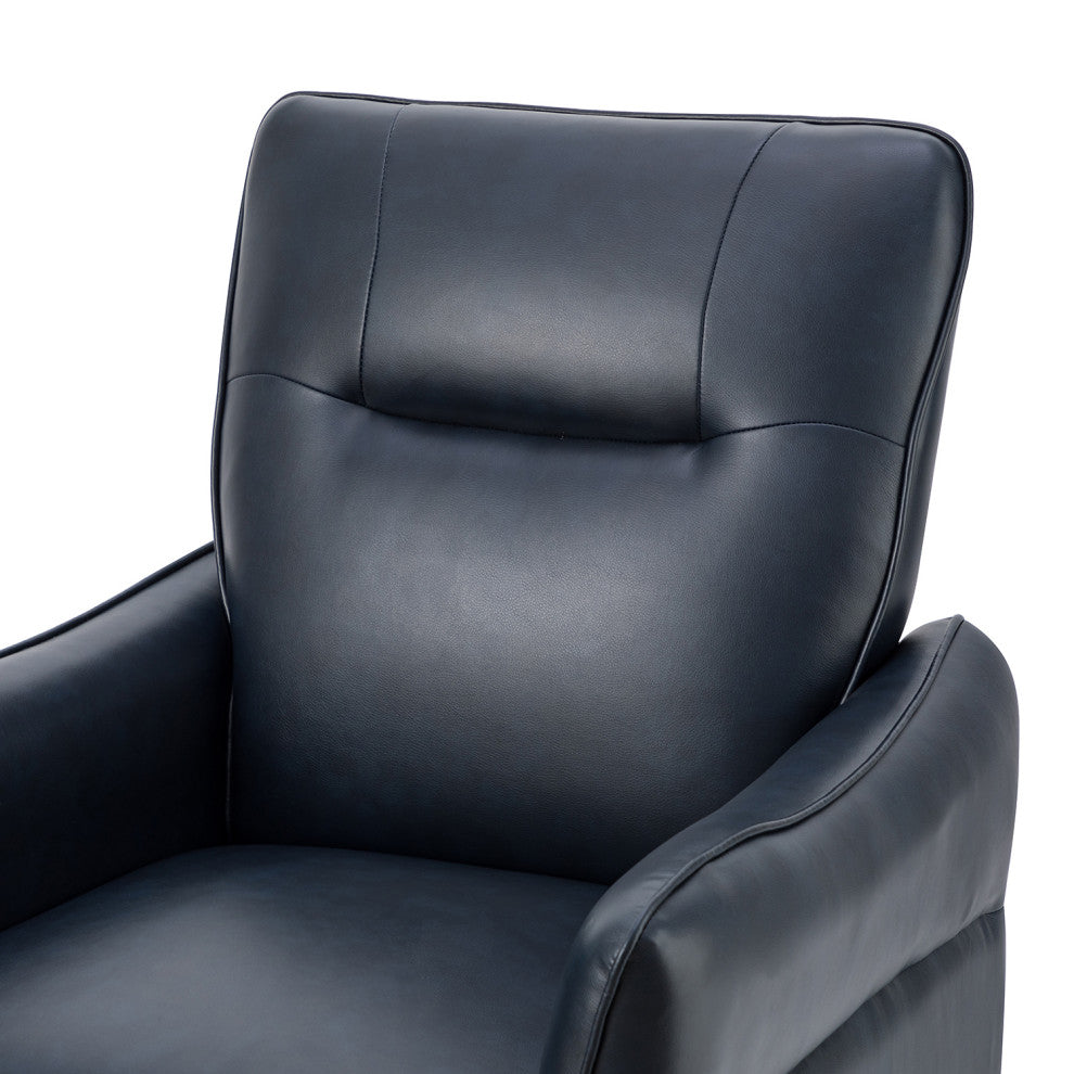 Vegan Leather Armchair Set of 2, Navy