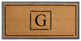 A1HC Hand-Crafted 24"x48" Rubber Coir Double-Single Monogrammed, G