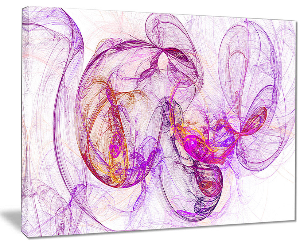 "Billowing Smoke Magenta" Abstract Digital Art Canvas Print