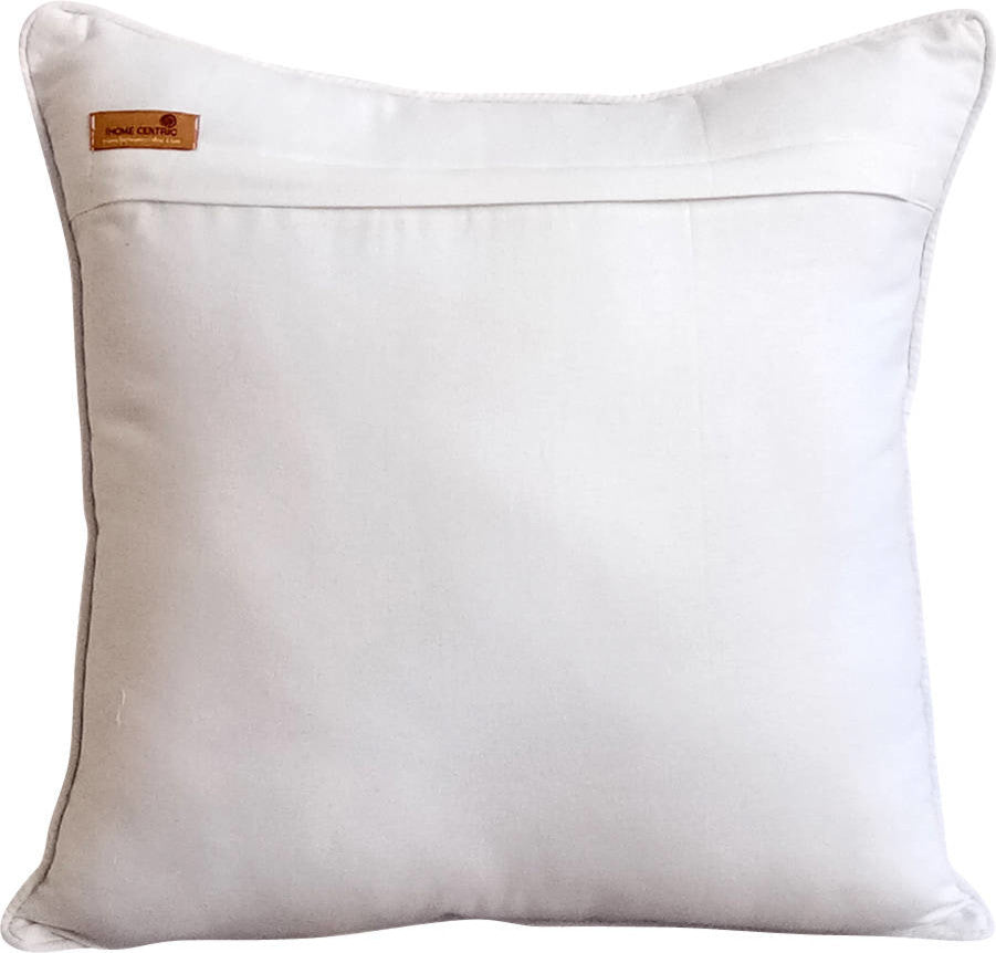 White Decorative Pillow Covers 22"x22" Cotton, Waking Up to Bloom