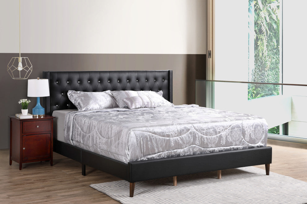 Bergen King Bed, Black