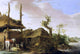 Cornelis Saftleven A Farmstead Near a Stream, 18"x27" Wall Decal