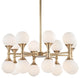 Astoria 16-Light Chandelier With Opal Shade