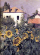 Gustave Caillebotte Sunflowers- Garden at Petit Gennevilliers Wall Decal