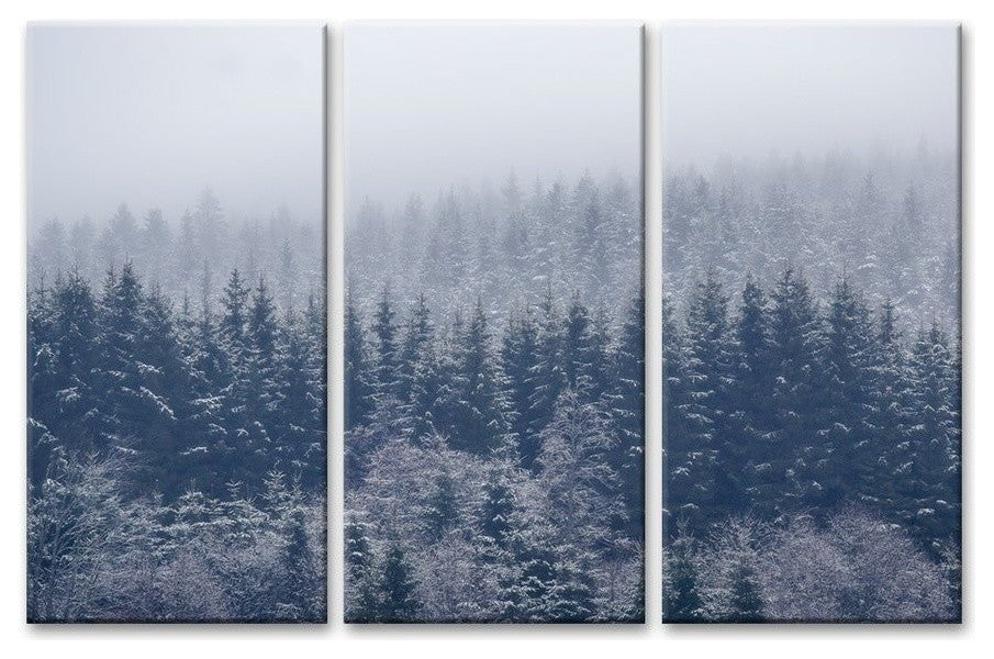 Frozen Trees'' Canvas Wall Decor Set 3-Panels