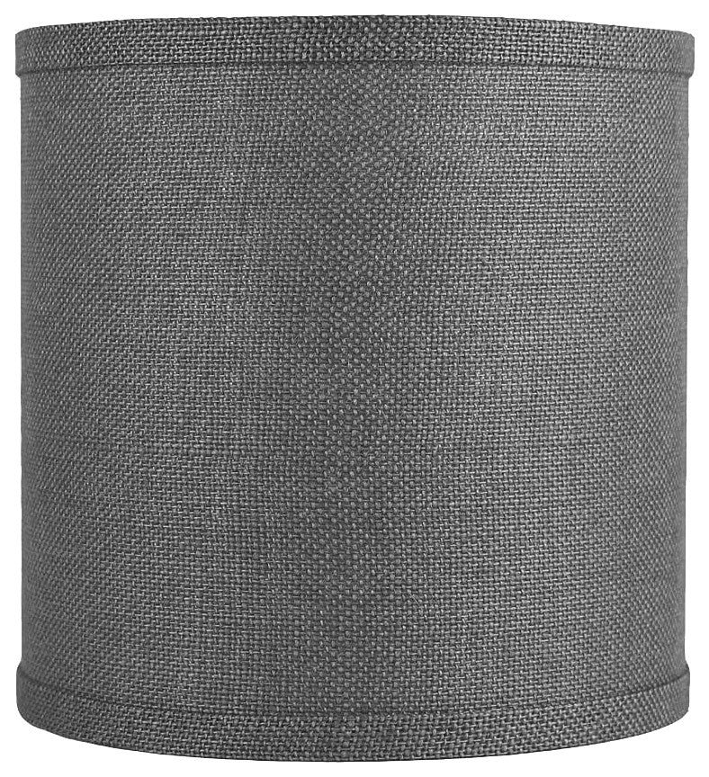 Classic Drum Burlap Lampshades, Denim Blue, 8"