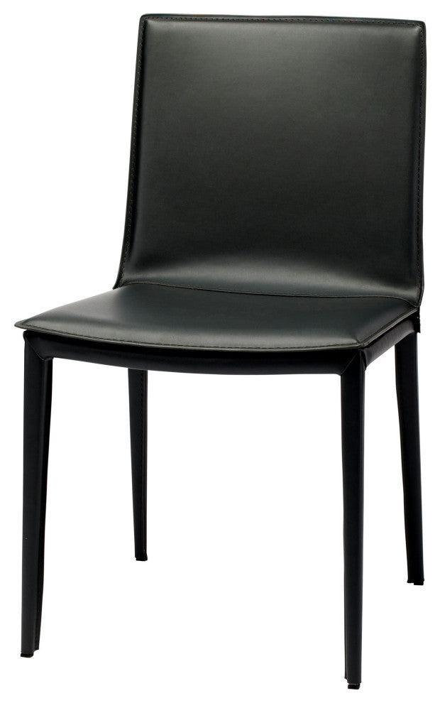 Nuevo Living Palma Dining Chair, Black Leather
