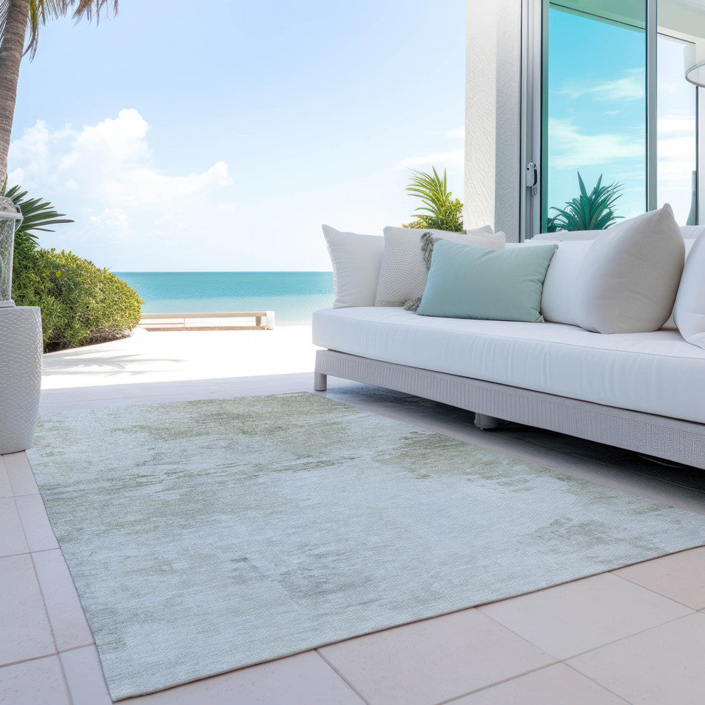 Machine Washable Indoor/Outdoor Chantille ACN595 Ivory 3' x 5' Rug