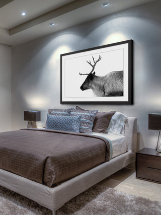 "Antler Profile" Framed Painting Print, 45x30