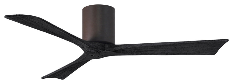 Matthews Fan, Irene-3H Ceiling Fan, Textured Bronze, 52-Inch, Matte Black Blades