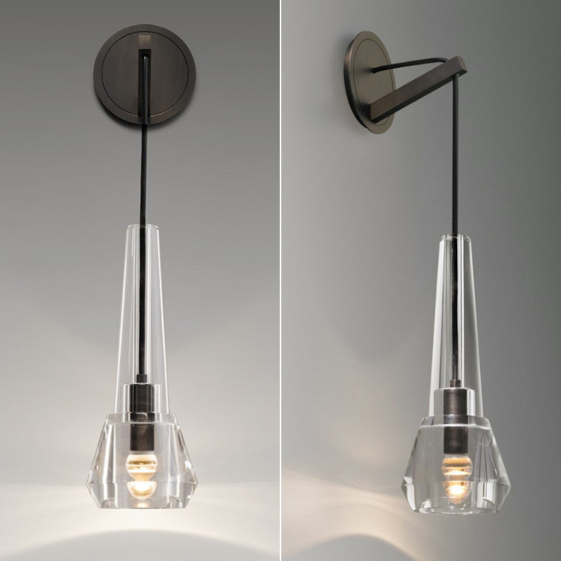 Nijar | Modern LED Crystal Copper Wall Sconce