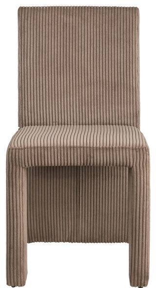 Benson Upholstered Dining Chair, Brown, Microsuede Corduroy